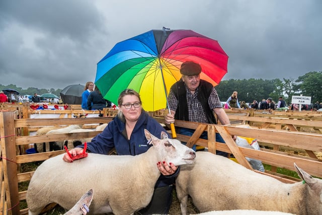 Ken and Erica Avis, of Eggborough, in the sheep pens