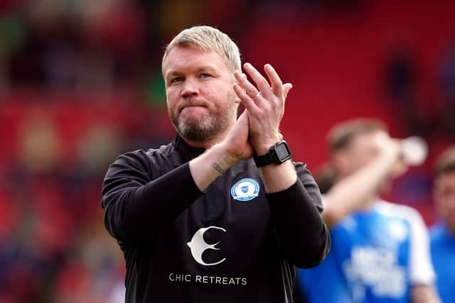 Peterborough United manager Grant McCann will be looking to pin another promotion on his cv at the end of 2022-23. Picture: Martin Rickett/PA