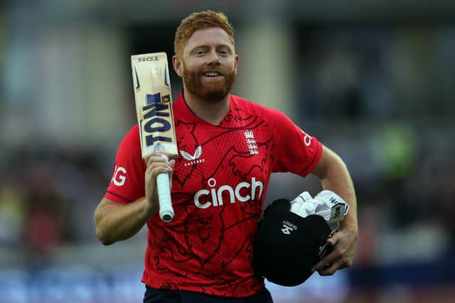 England's Jonny Bairstow acknowledges the crowd after he is dismissed during the first Vitality IT20 match at The Seat Unique Stadium, Bristol. (Picture: PA)