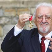 Bernard Cribbins with his Officer of the British Empire (OBE) medal in 2011
