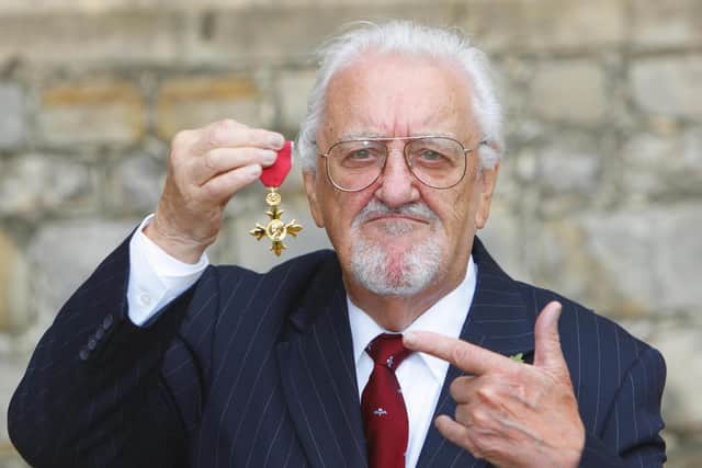 Bernard Cribbins with his Officer of the British Empire (OBE) medal in 2011