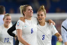 Yorkshire Lionesses: Millie Bright and Rachel Daly of England celebrate after their sides victory during the UEFA Women's Euro 2022 Quarter Final match between England and Spain. (Picture: Mike Hewitt/Getty Images)