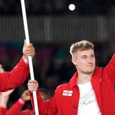 Yorkshire diver Jack Laugher leads the England team into the stadium during the opening ceremony of the Birmingham 2022 Commonwealth Games at the Alexander Stadium, Birmingham. (Picture: Davies Davies/PA Wire)