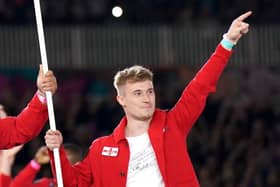 Yorkshire diver Jack Laugher leads the England team into the stadium during the opening ceremony of the Birmingham 2022 Commonwealth Games at the Alexander Stadium, Birmingham. (Picture: Davies Davies/PA Wire)