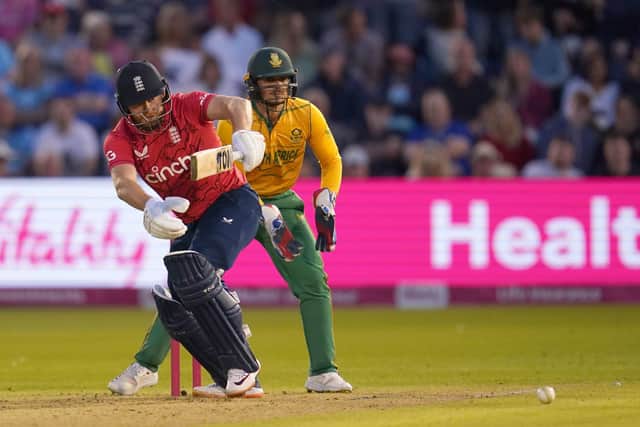 Rapid Fire: Yorkshire’s Jonny Bairstow hit a typically belligerent 30 in England’s T20I defeat by South Africa in Cardiff. Picture:  Nick Potts/PA Wire.