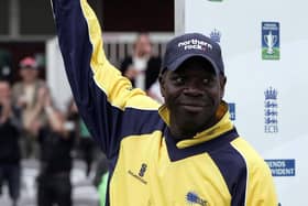 Year to remember: Durham's Ottis Gibson with his man of the match award following the Friends Provident Trophy Final at Lord's Cricket Ground, St John's Wood, London in 2007, the summer he also took a 10-for (Picture: PA)