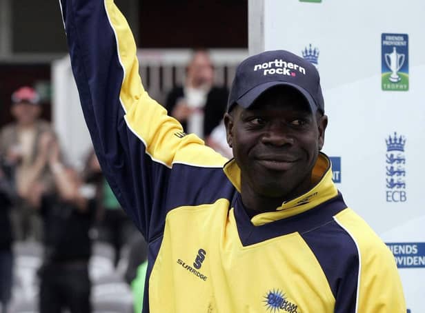 Year to remember: Durham's Ottis Gibson with his man of the match award following the Friends Provident Trophy Final at Lord's Cricket Ground, St John's Wood, London in 2007, the summer he also took a 10-for (Picture: PA)