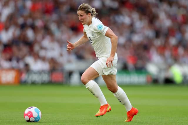 Ellen White of England in action during the UEFA Women's Euro England 2022 group A match between England and Norway at Brighton & Hove Community Stadium on July 11, 2022 in Brighton, England. (Picture: Naomi Baker/Getty Images)