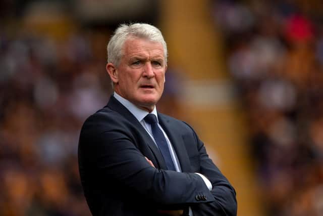 Bradford City boss Mark Hughes watches his side in Saturday's League Two opener with Doncaster Rovers. Picture: Bruce Rollinson.