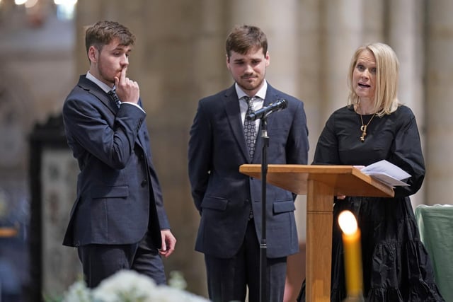 Gration’s widow Helen paid tribute to her husband along with two of his sons – Harrison and Harvey.

Mrs Gration said: “We know that we shared him with many. To us he was a husband, dad and daddy and we loved him totally.”

Harrison sang At The River by Aaron Copeland.
