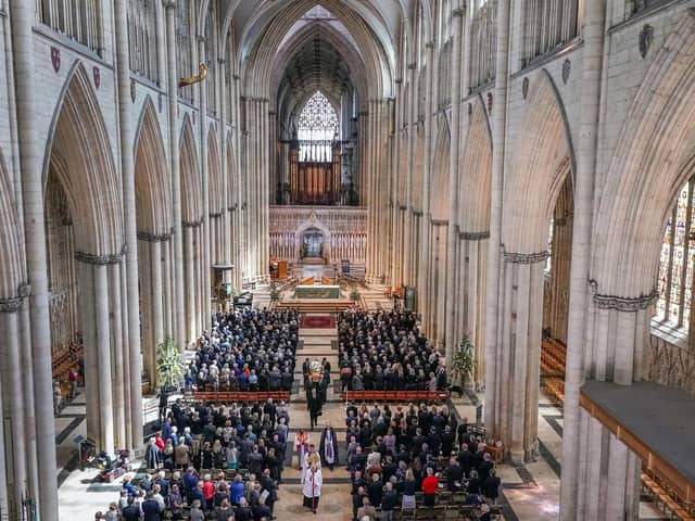 Harry Gration's funeral service at York Minster. Picture: Danny Lawson/PA.