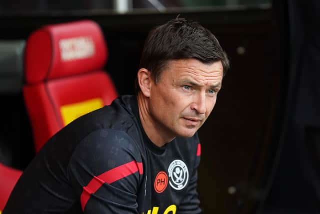 Sheffield United manager Paul Heckingbottom - pictured in the dugout in his side's Championship clash against Watford at Vicarage Road Picture: Adam Davy/PA