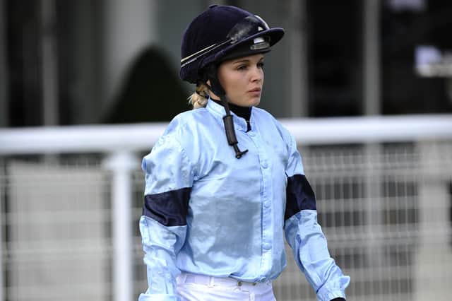 Captain's role: Former jockey turned television presenter Leonna Mayor is the captain of Racing League's Team Yorkshire. (Photo by Alan Crowhurst/Getty Images)