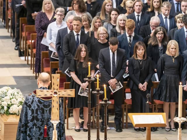 Mourners during the funeral of Harry Gration at York Minster. Picture: Danny Lawson/PA Wire.