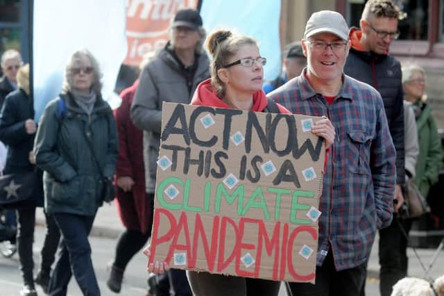 Climate change activists in Cookridge Street, Leeds, last year. Picture: Steve Riding.