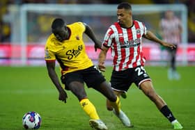 Starting role: Sheffield United forward Iliman Ndiaye (right) played in the 1-0 defeat at Watford. Picture: Adam Davy/PA Wire.