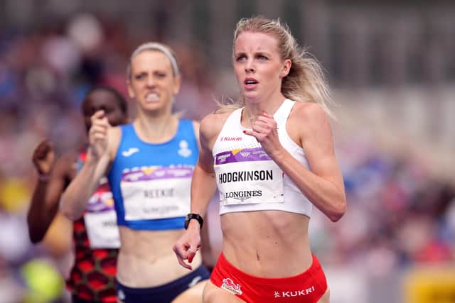 England's Keely Hodgkinson competes in the Women's 800m Round 1 at Alexander Stadium on day five of the 2022 Commonwealth Games in Birmingham Picture: Martin Rickett/PA Wire.