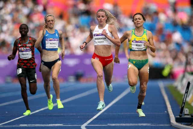 England's Keely Hodgkinson competes in the Women's 800m Round 1 at Alexander Stadium on day five of the 2022 Commonwealth Games in Birmingham Picture: Martin Rickett/PA Wire.