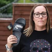 Kerry Tattersley, 36, was vacuuming the artificial grass in her backyard when she got the shock