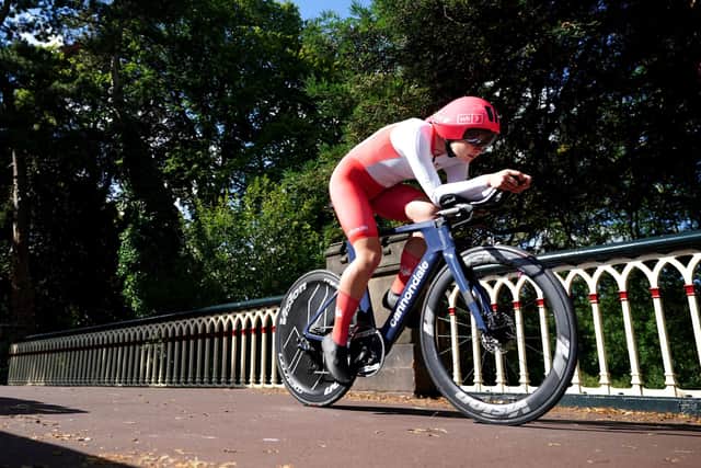 England's Abi Smith during the Women's Individual Time Trial Final at West Park in Wolverhampton on day seven of the 2022 Commonwealth Games. (Picture: David Davies/PA Wire)