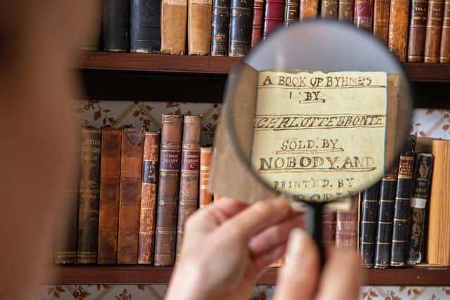 A miniature manuscript by the 13-year-old Charlotte Bronte has returned to her home in West Yorkshire, 200 years after it was written. Photo: Bruce Rollinson