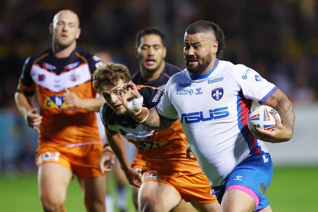 Castleford Tigers fail to get to grips with David Fifita during last week's derby. (Picture: SWPix.com)
