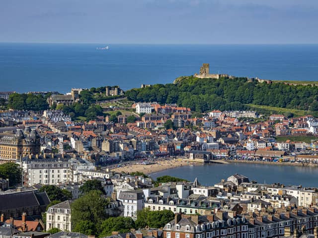South Bay, Scarborough and the castle viewed from Olivers Mount. Picture: James Hardisty.