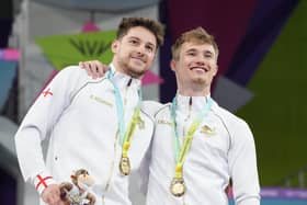 Winning combination: Jack Laugher, right, won a seventh Commonwealth Games gold medal alongside new City of Leeds clubmate Anthony Harding. (Picture: Tim Goode/PA)