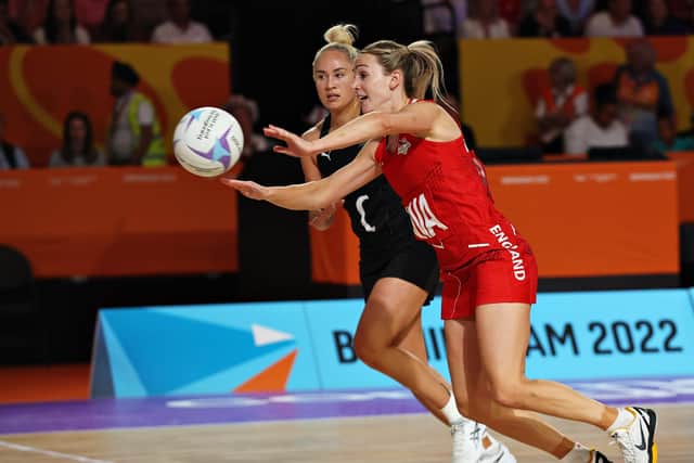 Natalie Metcalf and England thumped world champions New Zealand in their final pool game (Picture: Getty Images)