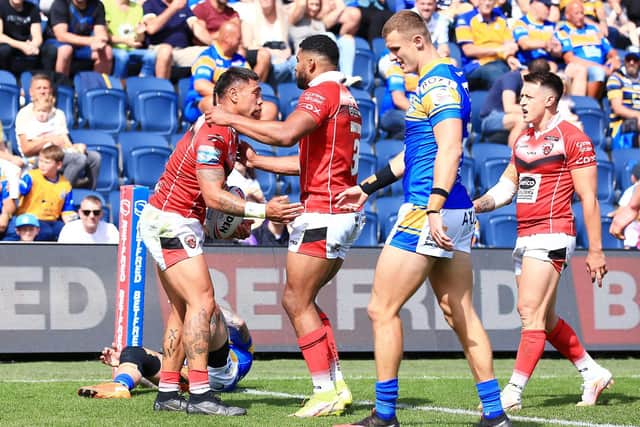 Salford gave as good as they got in an entertaining contest. (Picture: SWPix.com)