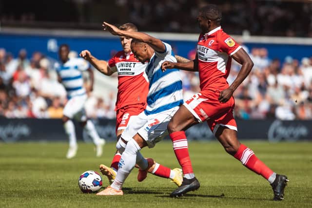 Queens Park Rangers' Chris Willock scores his sides first goal during the Sky Bet Championship match at Loftus Road (Picture: Rhianna Chadwick/PA)