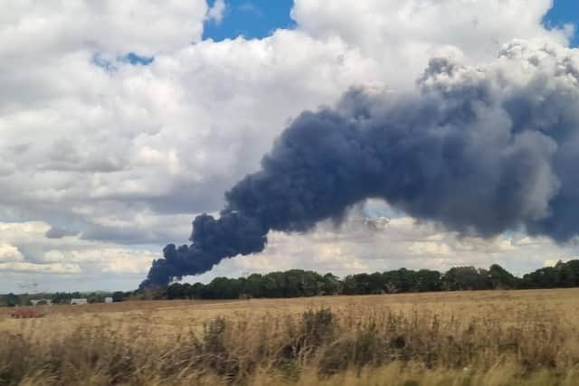 The smoke could be seen for miles, from the A1(M) in South Yorkshire