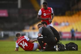 Conor Washington suffered a dead leg in Rotherham's Carabao Cup win over Port Vale on Wednesday. Picture: Getty Images.
