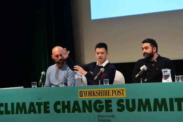 The Yorkshire Post Climate Change Summit 2021, held at the Royal Armouries, Leeds....Liz Barber CEO Yorkshire Water....10th November 2021....Picture : Jonathan Gawthorpe