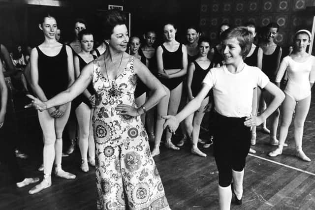 Dame Alicia Markova teaching Michael O’Hare, now Senior Ballet Master at Birmingham Royal Ballet. Yorkshire Post archives.