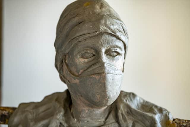Paul Digby's figurative sculpture of ICU nurse Emily Greaves-Brayne. Picture Tony Johnson