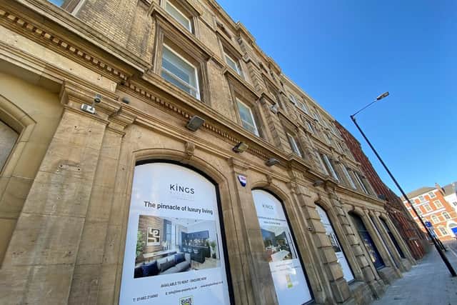 New apartments in Hull’s latest high-end residential development, marketed as the city’s ‘Royal Residences’, have been placed on the market to let.