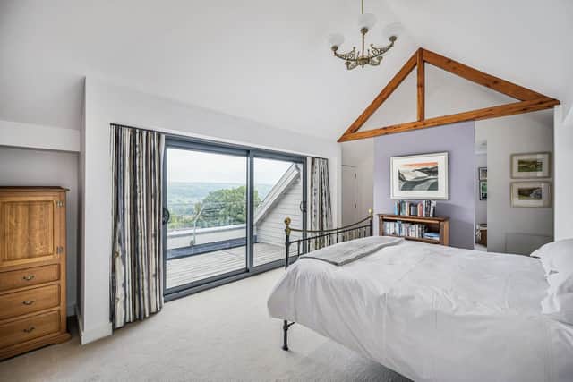 One of the bedrooms with exceptional views