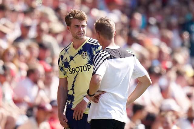Leeds United's Patrick Bamford goes off injured during the Premier League match at St. Mary's Stadium (Picture: PA)