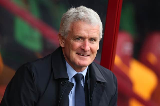 DELIGHT: For Mark Hughes as Bradford City defeated Newport County. Picture: PA Wire.
