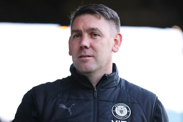 Stockport County boss Dave Challinor. Picture: Getty Images.