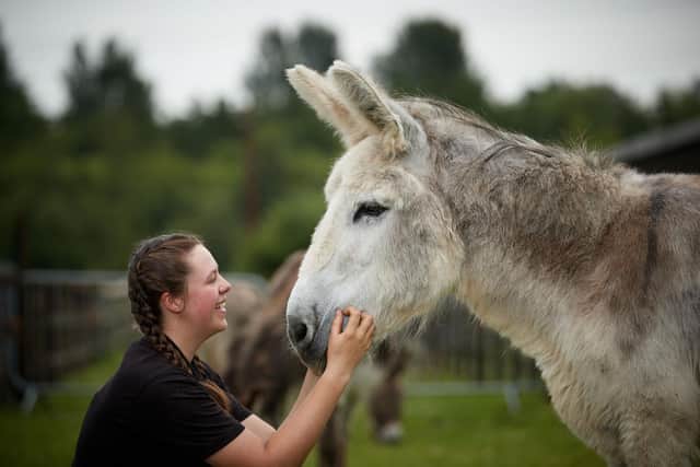 Jenny and her mum have been running the centre, caring for donkeys, for seven years. Photo: John Clifton