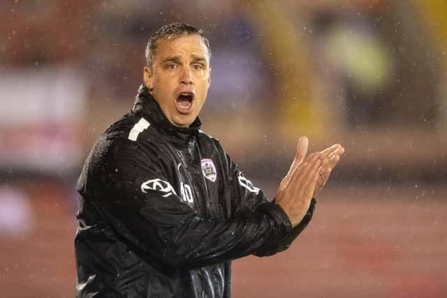 Michael Duff, Barnsley manager, during the win over Bristol Rovers. (Picture: Bruce Rollinson)