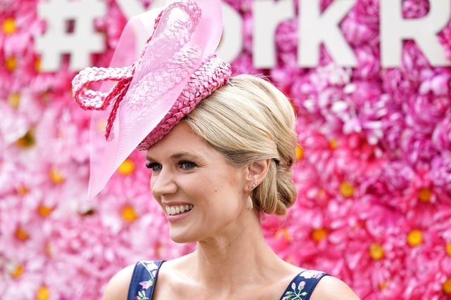 Television presenter Charlotte Hawkins during day two of the Ebor Festival at York Racecourse.