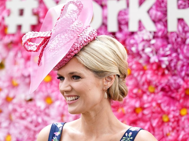 Television presenter Charlotte Hawkins during day two of the Ebor Festival at York Racecourse.