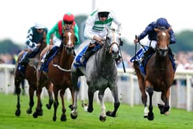 Seventh heaven: Alpinista won her first British Group 1 as she took the Darley Yorkshire Oaks under Luke Morris. Picture: Mike Egerton/PA