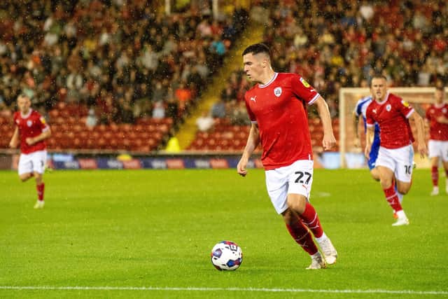 Jack Aitchison is started to settle at Barnsley after spending much of his career on loan at several clubs. Picture: Bruce Rollinson.