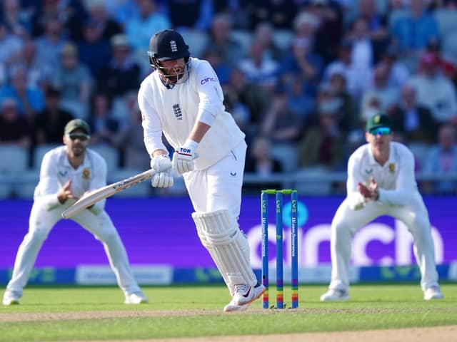 England's Jonny Bairstow bats  during day one of the second LV= Insurance Test match at Emirates Old Trafford. Picture: PA.