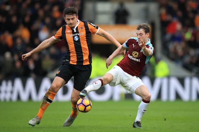 Hull City's Jacob Greaves grew up watching the likes of Harry Maguire (left) at the MKM Stadium. Picture: Mike Egerton/PA