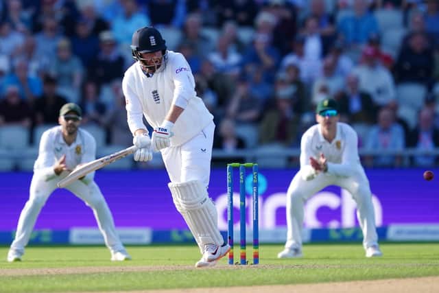 England's Jonny Bairstow bats during day one at Emirates Old Trafford. Picture: David Davies/PA